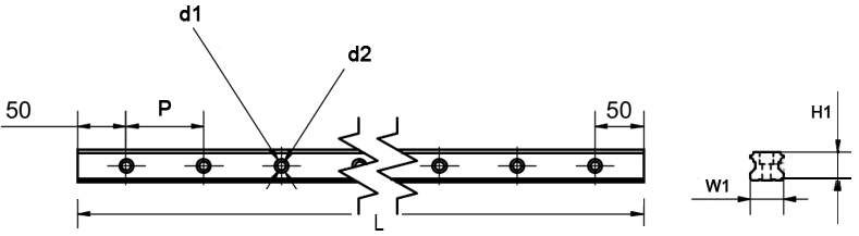 Führungsschienen schematisch